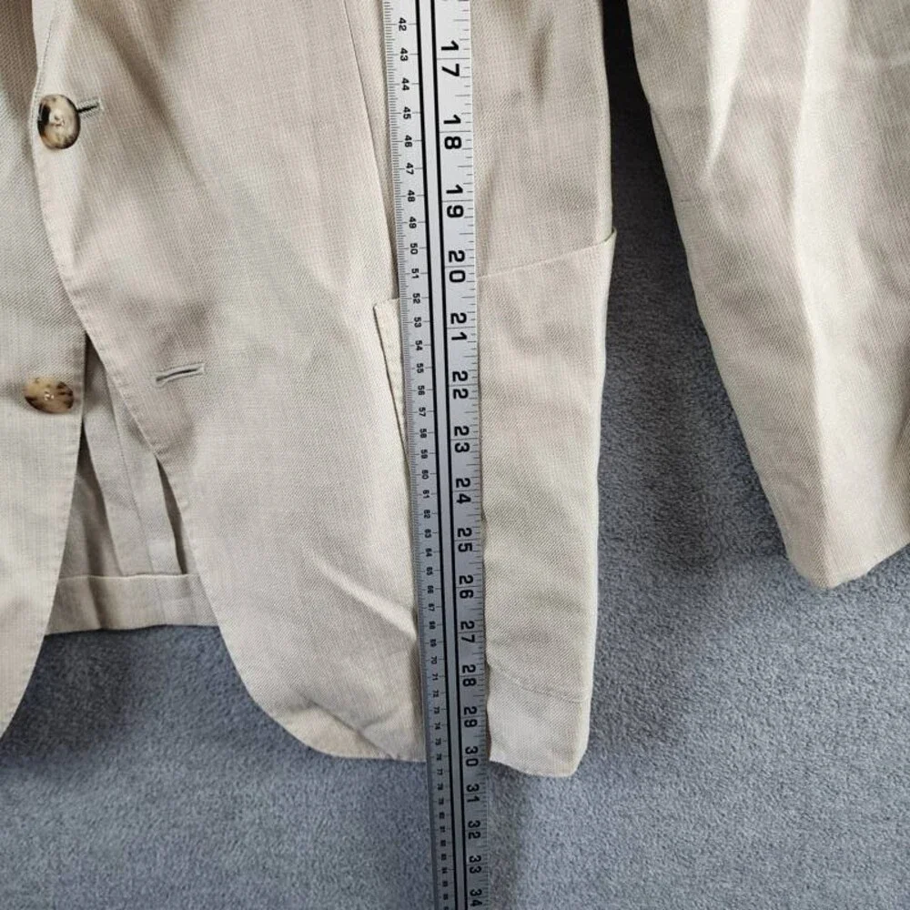 BOGLIOLI Milano Wool Silk Blend K. Jacket Blazer Men's Beige Button Closure